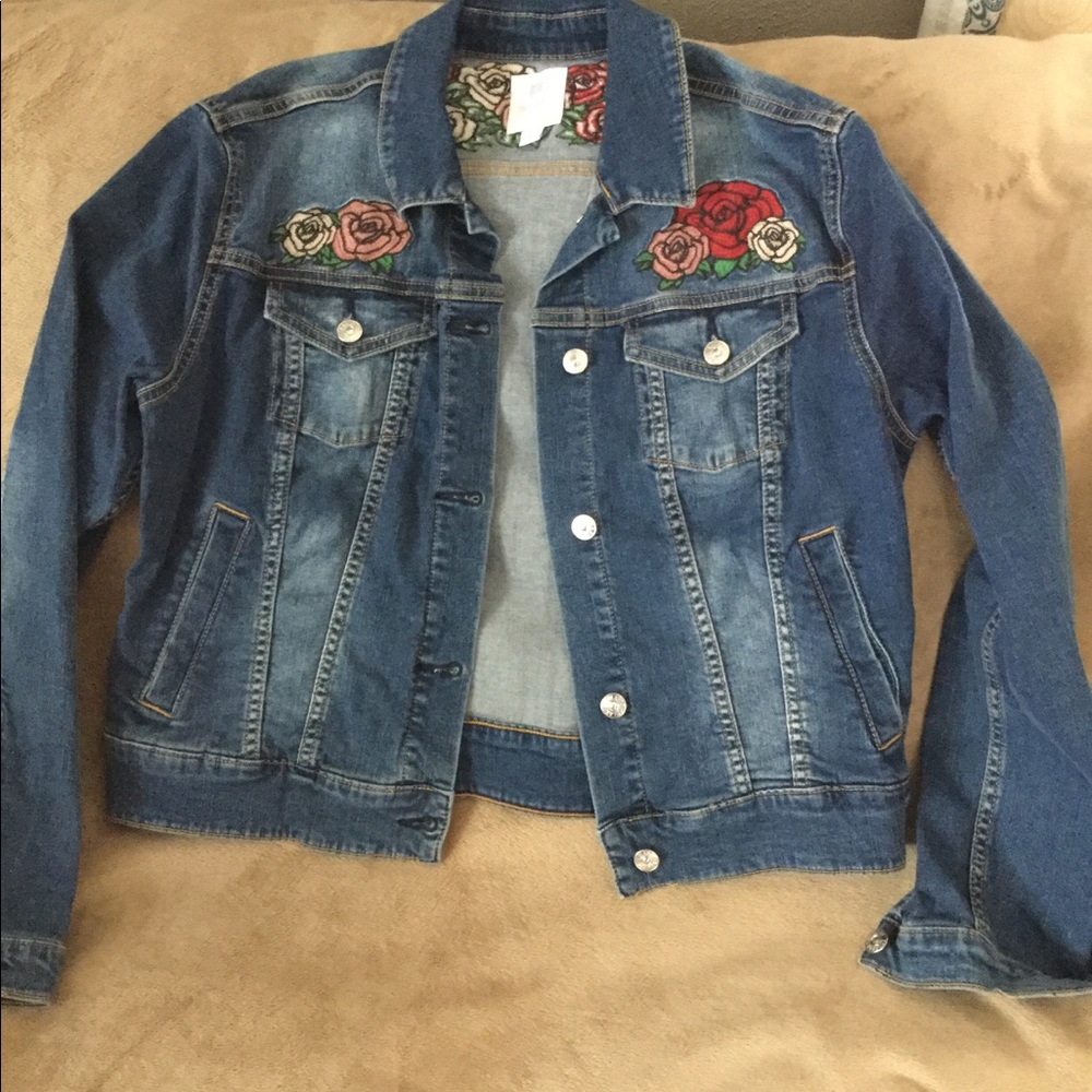 Embroidered jean jacket